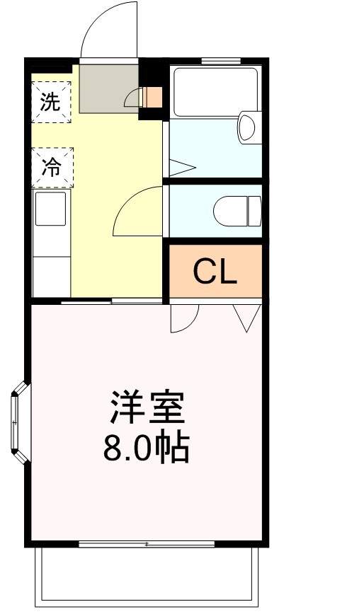 プリヴェール葵 206号室 間取り