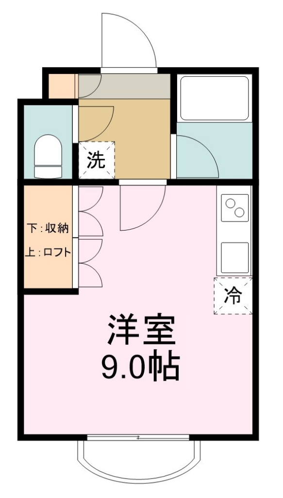 ロイヤルビレッジ西多賀 202号室 間取り