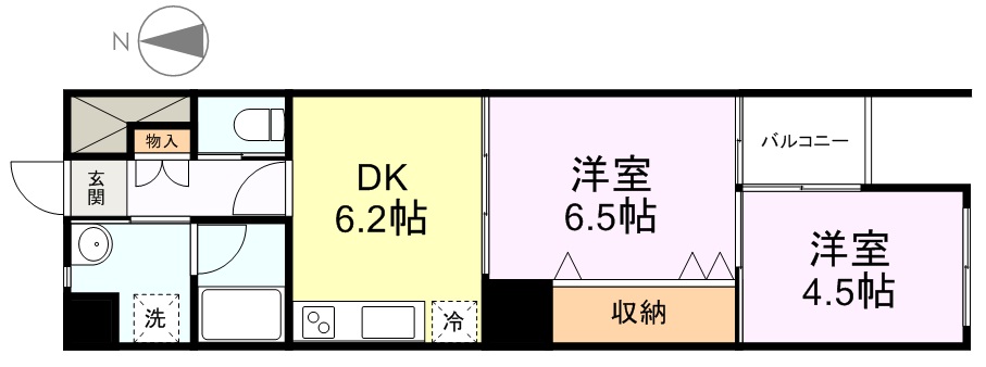 コーワベルデ上杉 203号室 間取り