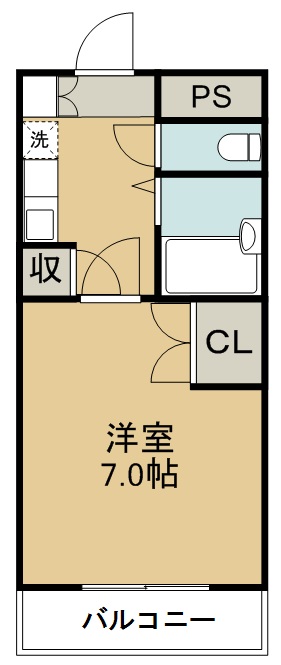 タセンビルⅡ 203号室 間取り