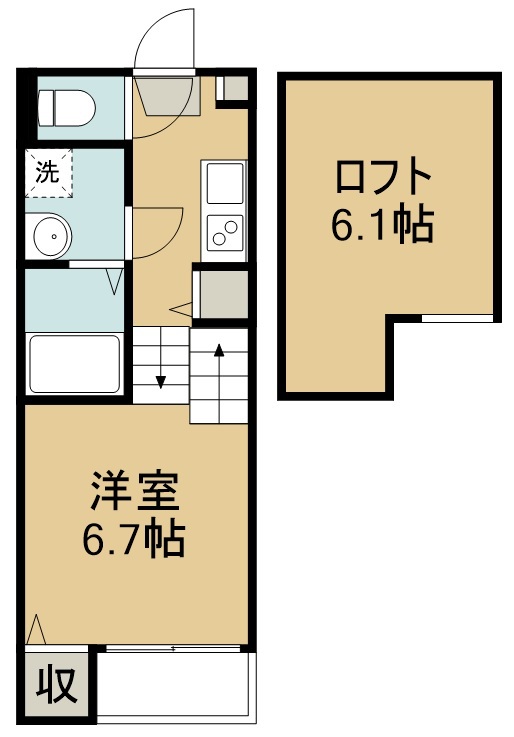 ハーモニーテラス東仙台Ⅷ 202号室 間取り