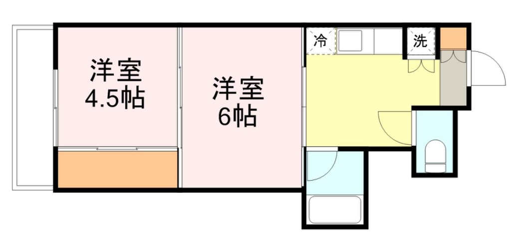 シャングリラ福沢 405号室 間取り