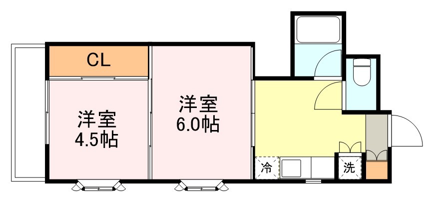 シャングリラ高松 401号室 間取り