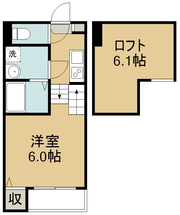 Ａｚｕｌ　Ｐｒｅｍｉｏ 202号室 間取り