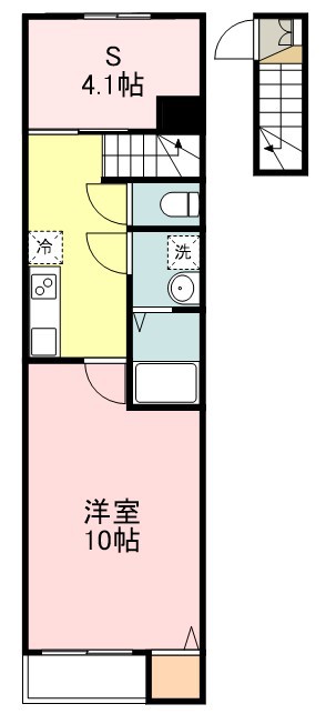 アビタシオン米ヶ袋 205号室 間取り