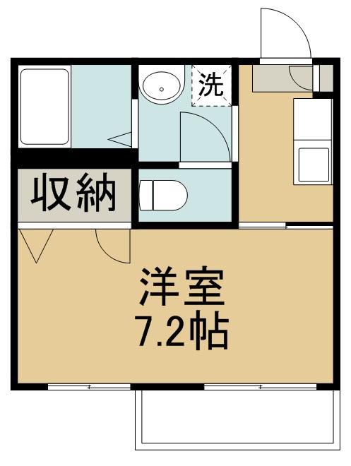 コンフォーレ石川 207号室 間取り