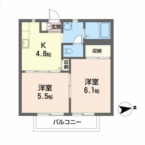 メゾン・オルム 202号室 間取り