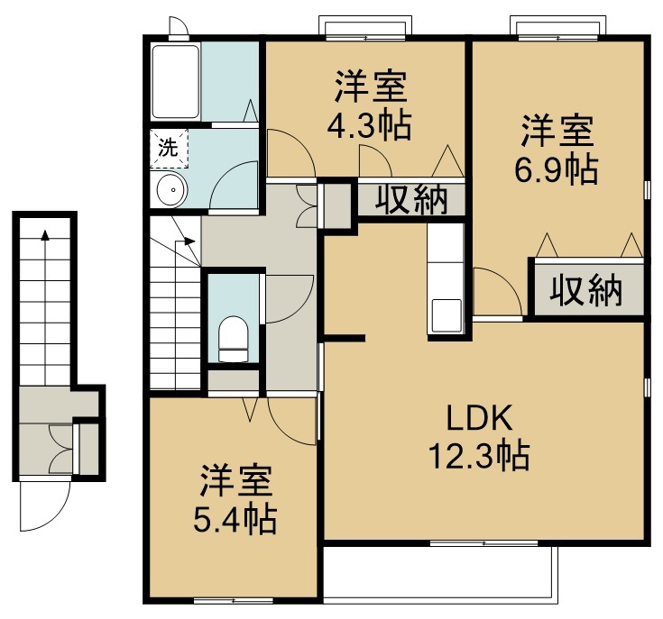 サンフォーレⅧ 822号室 間取り