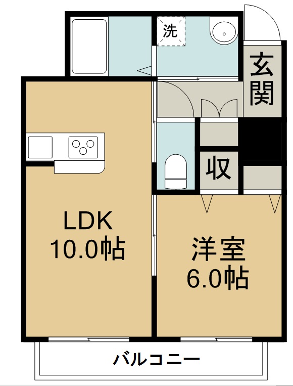 メゾンマスト中倉 203号室 間取り