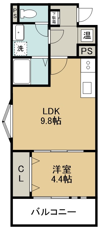 ブラン蒲町 203号室 間取り