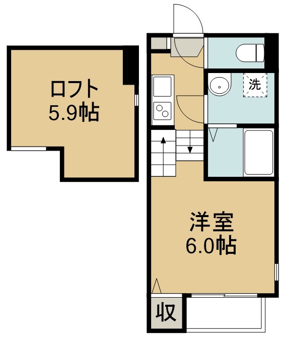 アンバーコート原町 201号室 間取り