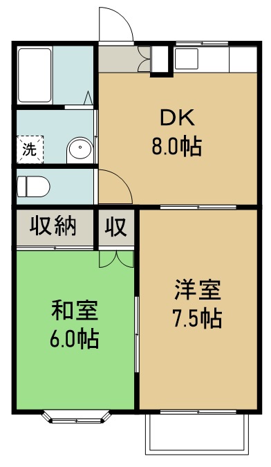 コーポみねぎしⅢ 間取り図