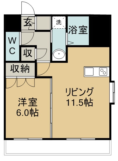 コージーコート五輪 703号室 間取り