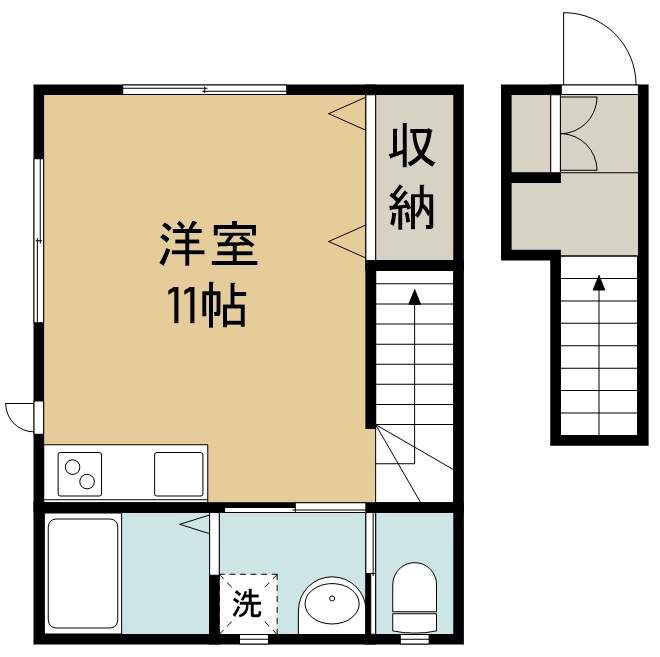 フォワード連坊 201号室 間取り