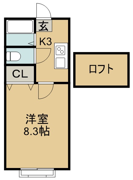 ホワイトキャッスル遠見塚９番館 203号室 間取り