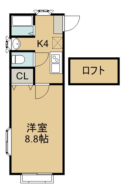 ホワイトキャッスル遠見塚１２番館 206号室 間取り