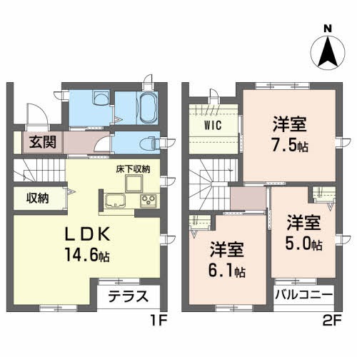 ディアス・パルモＢ 間取り図