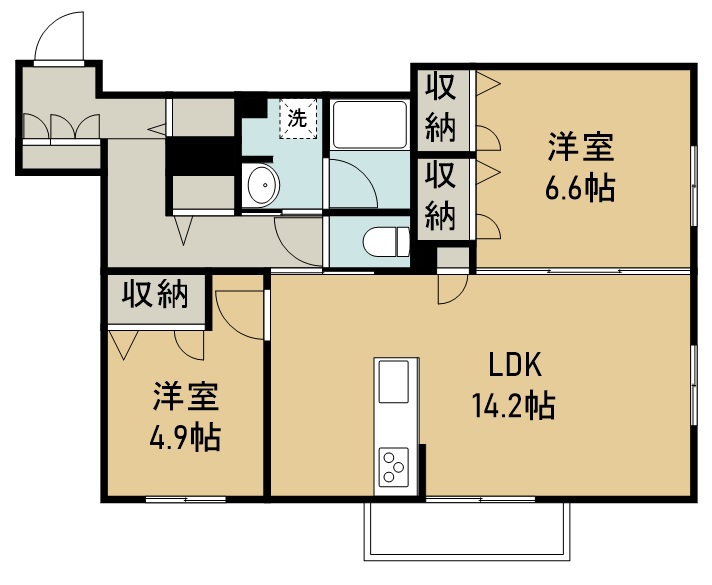 ハレオハナ 間取り図