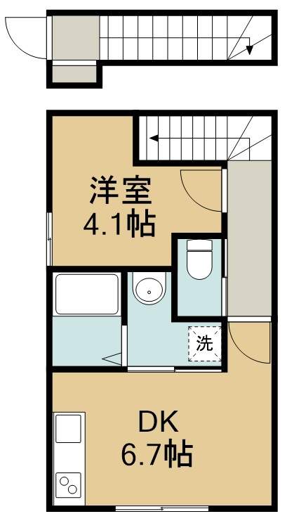 あすと五十人町Ⅱ 203号室 間取り