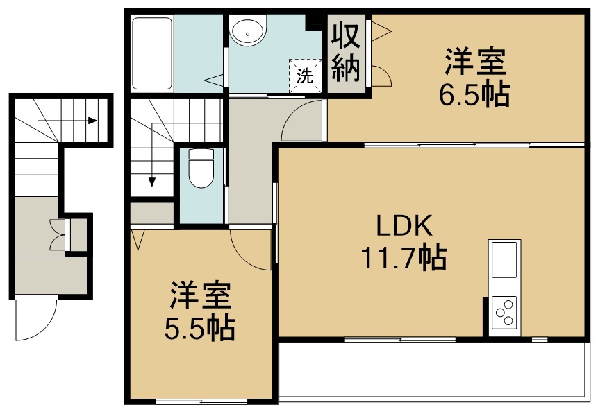 ロータスガーデン 201号室 間取り