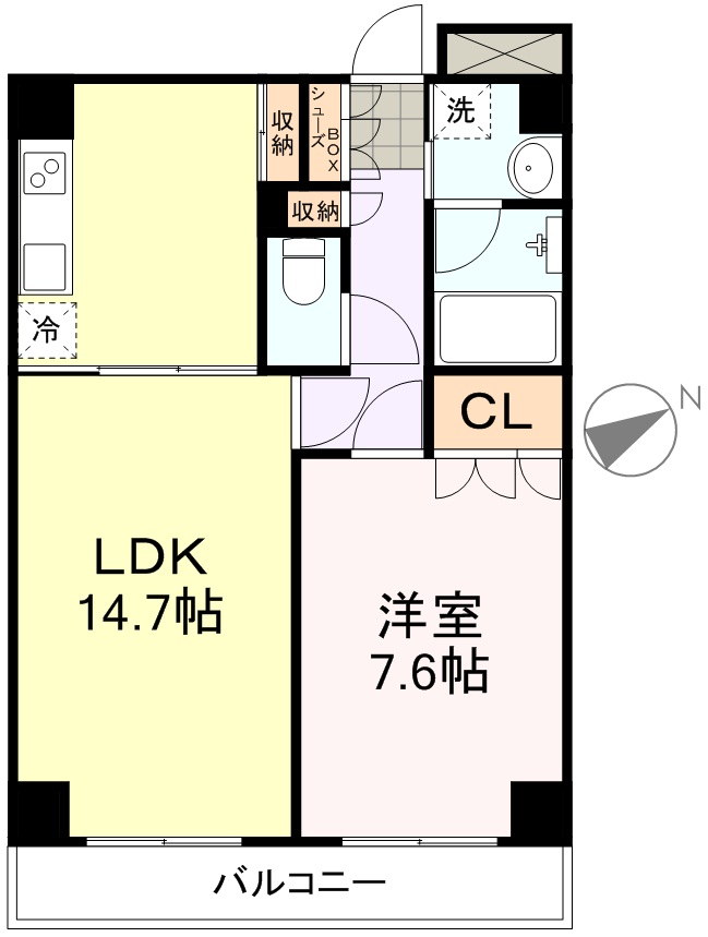 レジデンス仙台駅東 908号室 間取り