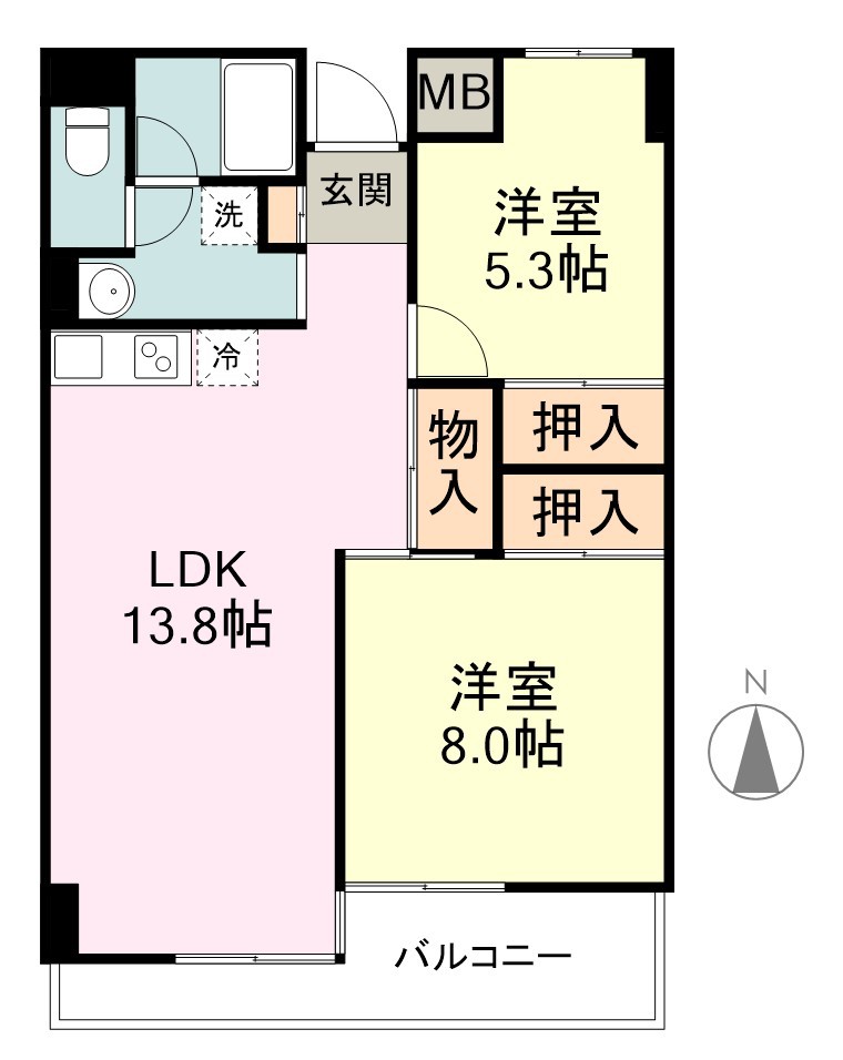 サンシャイン菊平ビル 406号室 間取り