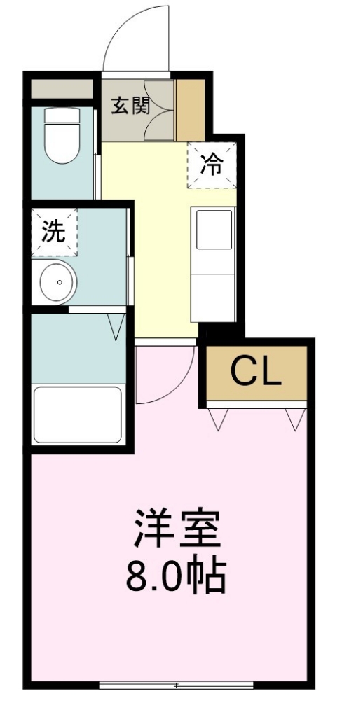 シャトン台原 101号室 間取り