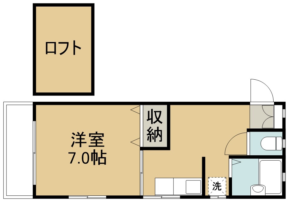 サンプラザ高松 103号室 間取り