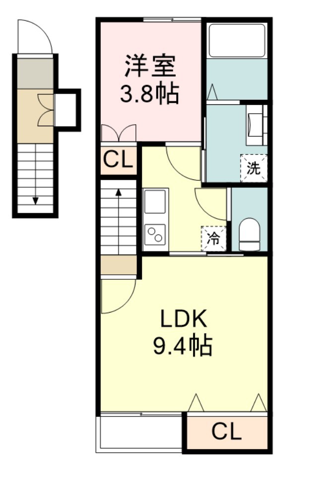 グランドソレイユ小松島 203号室 間取り