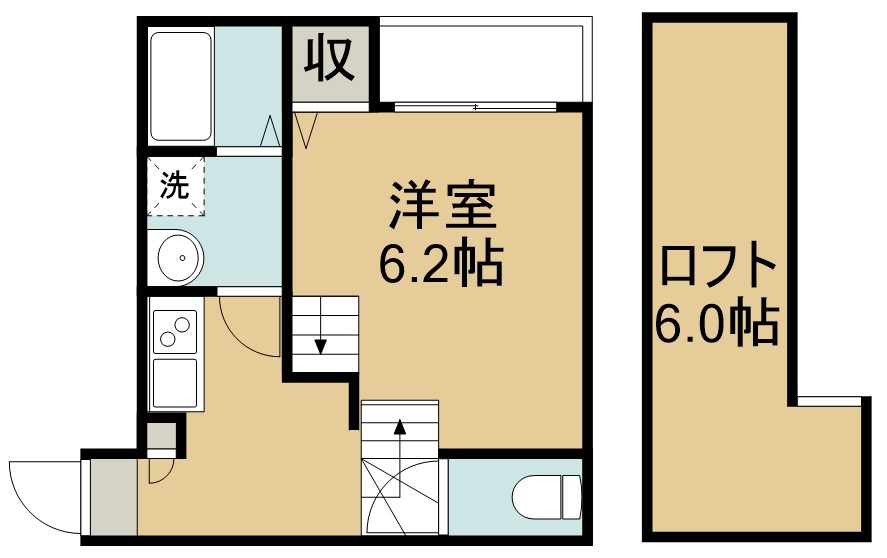 ｓｔａｇｅ宮城野 203号室 間取り