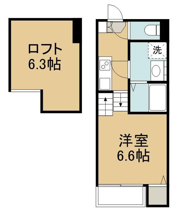 シェラート宮城野原 203号室 間取り