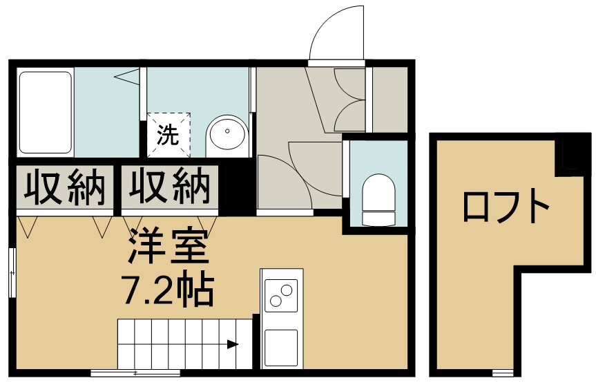 サンヴューズ 101号室 間取り