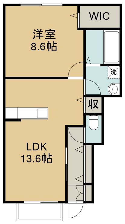 サングリーン 102号室 間取り