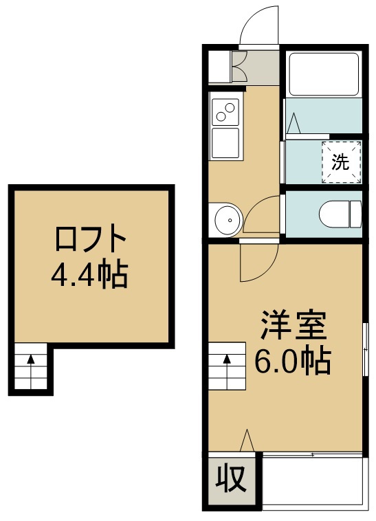 ラクラス連坊 105号室 間取り