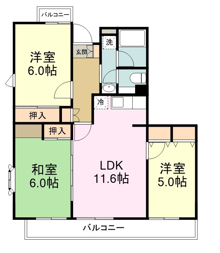 メゾンブランシュ１号館 間取り図