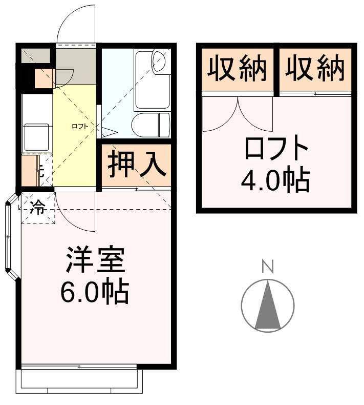 メゾン・ド・ジュンⅣＢ 106号室 間取り