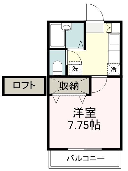 ライフハウス 102号室 間取り