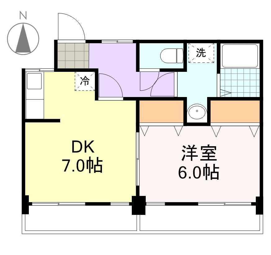 第三ショーケービル 303号室 間取り