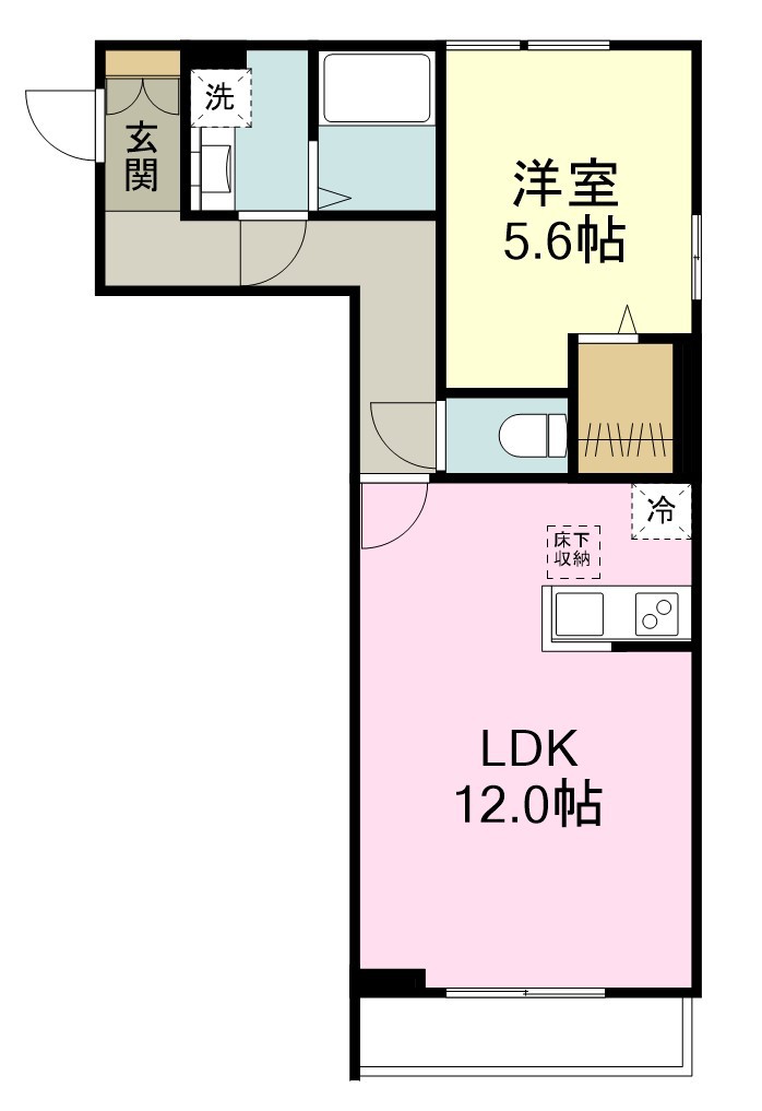 ロータス上杉 103号室 間取り