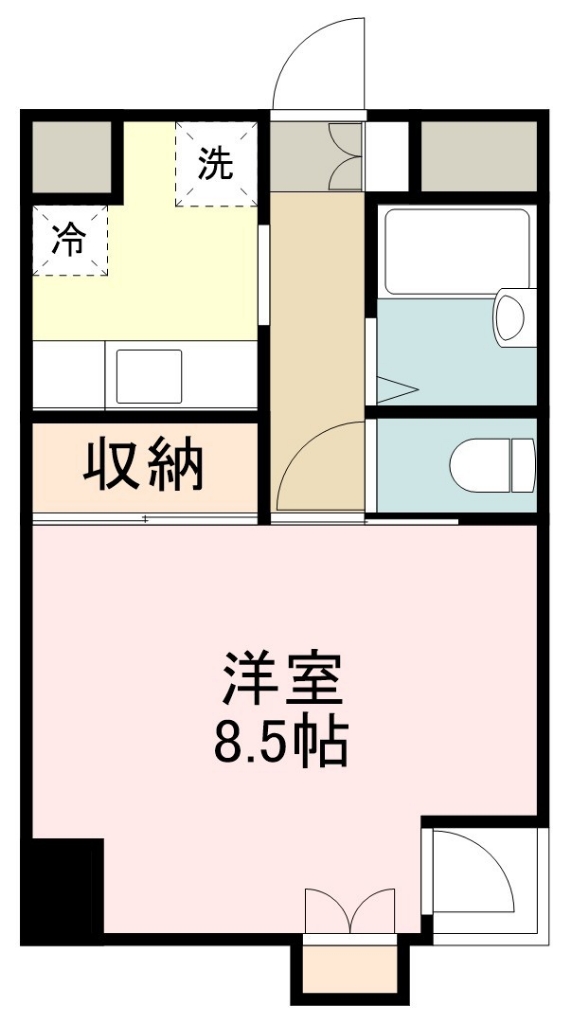 オーロラビル 1007号室 間取り