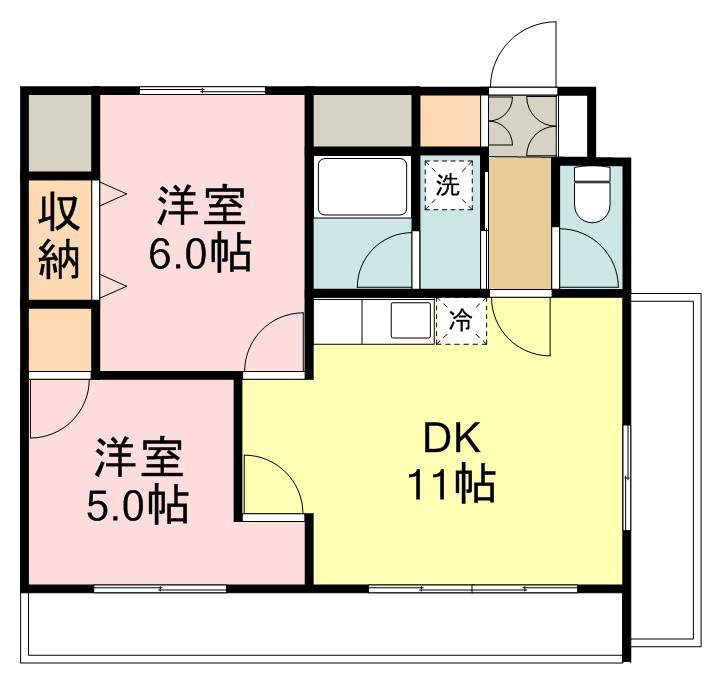 ロイヤルヒルズ上杉Ⅱ 間取り図