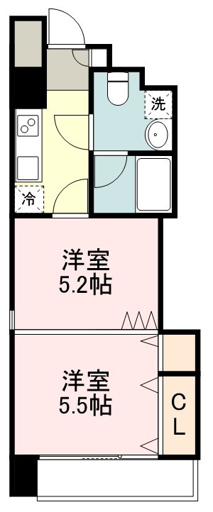 定禅寺ＨＩＬＬ 1008号室 間取り