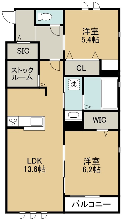 メゾン・ルチルス　Ｂ 201号室 間取り