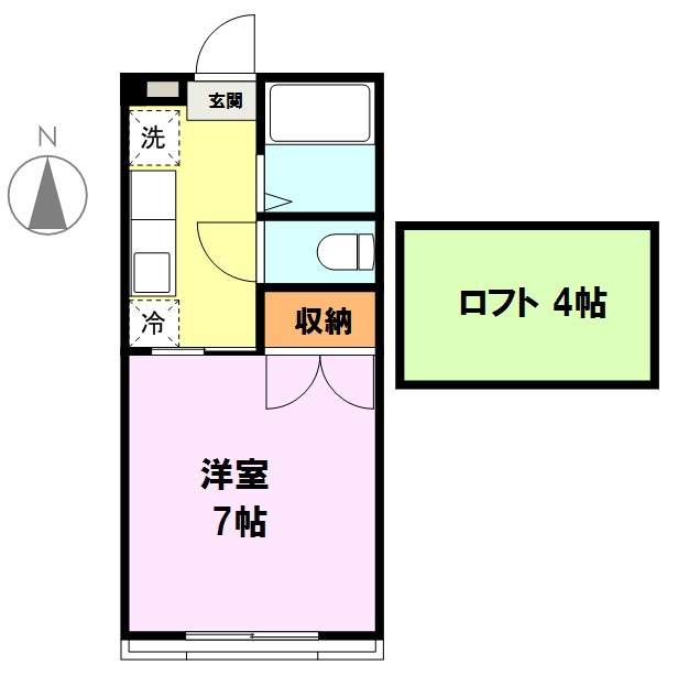 プリンスコート桜ヶ丘 204号室 間取り