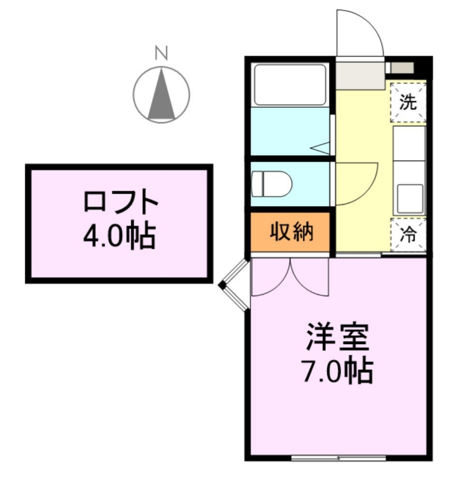 プリンスコート桜ヶ丘 101号室 間取り