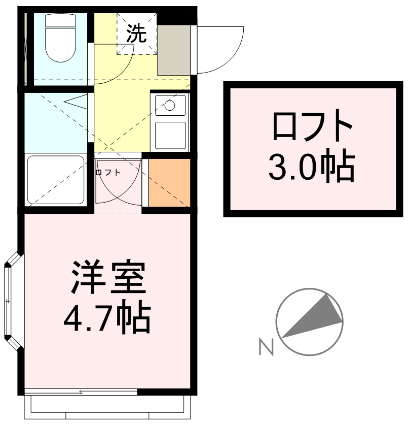 アップルハウス旭ヶ丘１４ 間取り図