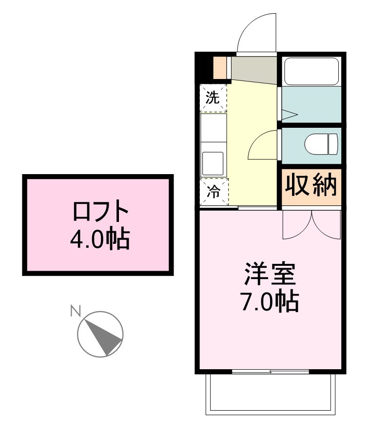 プリンスコート山手町Ａ 205号室 間取り