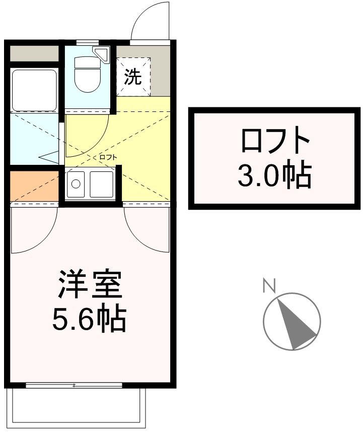 アップルハウス八木山弥生町 間取り図