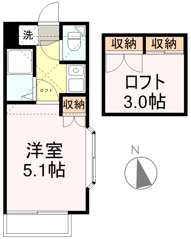 アップルハウス旭ヶ丘１ 間取り図