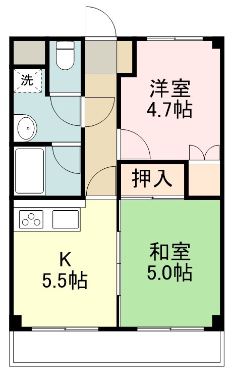 グランハイムＹＭ 303号室 間取り